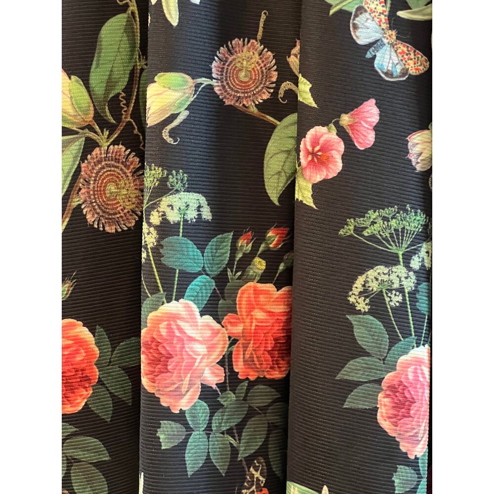Yumi Black Floral Sleeveless Dress with Pleated Skirt Size 0/2 - Picture 11 of 11